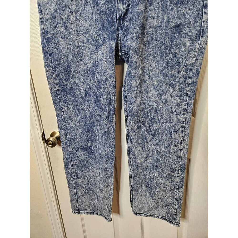 Levis 541 Jeans Mens 42x32 Blue Acid Wash Athletic Fit Taper Stretch Denim - Picture 5 of 13